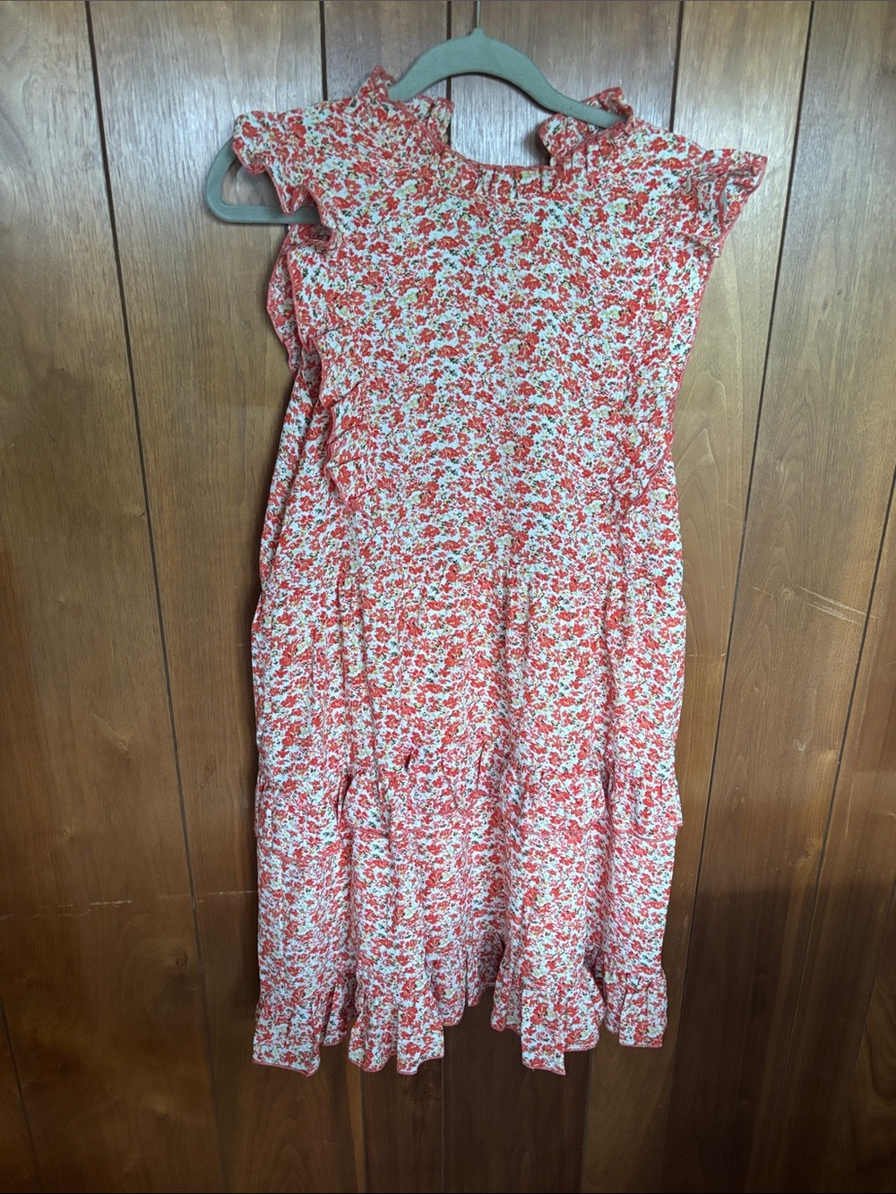 Staccato Pink and White Floral Ruffle Dress